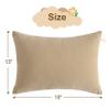 BEDSUM 2 Pack Pillows, 13"x18" Microfiber Pillows for Travel, Pets, Soft and Machine Washable Small Pillow for Neck, Wrist, and Knee Comfort, Taupe view 3