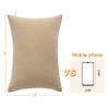 BEDSUM 2 Pack Pillows, 13"x18" Microfiber Pillows for Travel, Pets, Soft and Machine Washable Small Pillow for Neck, Wrist, and Knee Comfort, Taupe view 4
