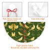 Christmas Tree Skirt - Vibrant & Durable, Protects Floors - Ideal for Christmas, Halloween, and Cosplay Bamboo Bird Pattern view 4
