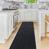 Runner Rug Carpet Runners, Indoor/Outdoor Hallway Custom Sizes Kitchen Entryway Bedroom Area Rugs with Natural Non-Slip Waterproof Rubber Backing, Garage Mat, Gray Triangle, 2' x 26' view 2