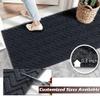 Runner Rug Carpet Runners, Indoor/Outdoor Hallway Custom Sizes Kitchen Entryway Bedroom Area Rugs with Natural Non-Slip Waterproof Rubber Backing, Garage Mat, Gray Triangle, 2' x 26' view 3