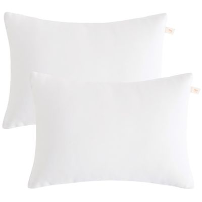 BEDSUM Plush Toddler Pillows, 13 x 18, Microfiber, 2 Pack, White