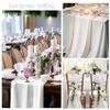 6 Pack 10Ft White Chiffon Table Runner 29x120 Inches Sheer Fabric Table Runner Romantic Wedding Runner for Thanksgiving Christmas Bridal Shower DecorationsWhite view 4