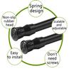 CIFIRRET 2pcs Black Tension Rod 12 to 20 Inch Expandable Spring Rods,No Drilling Rustproof Spring Small Tension Rod, Be used for Kitchen, Bookshelf, Wardrobe, Bathroom (12-20 inch, Black) view 2