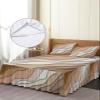 Twin Bed Skirts Ruffled 2 Piece Set with Pillow Shams, Modern Abstract Geometric Brown Gradient Luxury Ruffle Skirt Bedspread Classic Sheet with Pillowcases Bedding Sets view 4