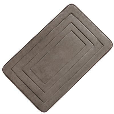 INLIMA Mat Embossing Coral Velvet Bedroom Rug Solid Colors Floor Mats Sponge Non-Slip Bath Mat