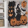 ZGDPBYF Bathroom Rug Set of 3 Halloween 3 Pieces Bath Mats Set for Bathroom, Witch Girl Washable Cover Floor Rug Decorations for Kitchen Bathroom Bedroom view 2