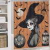 ZGDPBYF 3 Piece Bathroom Rugs Set, Halloween Non-Slip Soft Bath Mat Set, Witch Girl Bathroom Mat, Living Room Bedroom Mat, Machine Washable, Dries Quickly, view 3