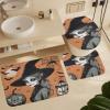 ZGDPBYF 3 Piece Bathroom Rugs Set, Halloween Non-Slip Soft Bath Mat Set, Witch Girl Bathroom Mat, Living Room Bedroom Mat, Machine Washable, Dries Quickly, view 4