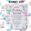Fouca Mom Birthday Gifts from Daughter Son, Birthday Gifts for Mom, Happy Birthday Mom Throw Blanket 50''x60'' view 3