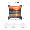AdaNti Sunset Seaside Print Corduroy Throw Pillow Covers Soft Square Throw Pillow Case Home Decorations for Bed Sofa Living Room 16"x16" view 4