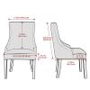 N/A Velvet Stretch Armless Wingback Chair Cover, Reusable Wingback Side Chair Slipcover, Accent Chair Covers for Dining Room Banquet,F,6pack view 2