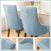 N/A Velvet Stretch Armless Wingback Chair Cover, Reusable Wingback Side Chair Slipcover, Accent Chair Covers for Dining Room Banquet,F,6pack view 4