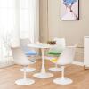 YBLANDRV Dining Room Chairs, Nordic Simple Tulip Chair, Porcelain Backrest, Metal Legs, Used in Living Room, Dressing Room, Coffee, Bar (E) view 2