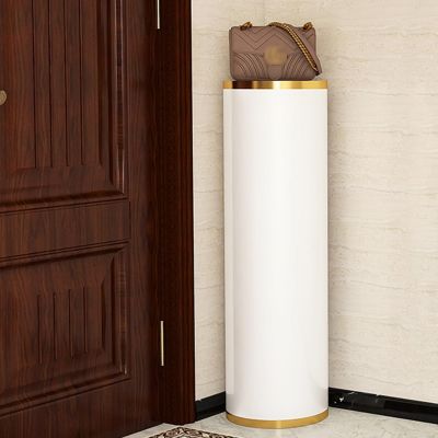 PAKMEZ Creative Round Shoe Rack 360, Shoe Storage Organizer, with Gold Metal Frame, with Adjustable Shelves, Space Saving, for Slippers, Sneakers, Heels, Boots (Size : 32 * 120cm/12.6 * 47IN)