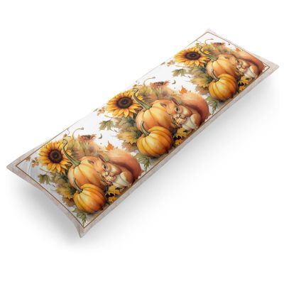 Autumn Hello Pumpkin 20 x 54 Inches Body Pillow Cover Luxury Body Pillowcase with Hidden Zipper Closure Body Pillow Case Cover