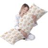 Autumn Pumpkin Eucalyptus Leaves 20 x 54 Inches Body Pillow Cover Luxury Body Pillowcase with Hidden Zipper Closure Body Pillow Case Cover view 2