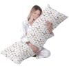 Vintage Flower Floral 20 x 54 Inches Body Pillow Cover Luxury Body Pillowcase with Hidden Zipper Closure Body Pillow Case Cover view 2