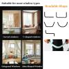V3VOGUE Curtain Tracks Bendable Cuttable - Trapezoidal L/U-Shaped Curved Rail, Rollers Guide Slides, Ceiling Or Wall Mount Curtain Tracks Set for Shower Room Divider Bay Window view 2
