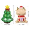 ABOOFAN 5pcs Mini Resin Christmas Figurines Xmas Ornaments Xmas Ox Christmas Tree for Home Tabletop Decor Lifelike Holiday Decorations view 4
