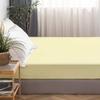 Califronia King Size Fitted Sheet Only 72 x 84 Inches 18 Inch Deep Pocket 100% Egyptian Cotton 1 Piece Fitted Sheet Only All Around Elastic Wrinkle and Fade Resistant - Ivory view 4