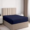 Califronia King Size Fitted Sheet Only 72 x 84 Inches 24 Inch Deep Pocket 100% Egyptian Cotton 1 Piece Fitted Sheet Only All Around Elastic Wrinkle and Fade Resistant - Navy Blue view 1