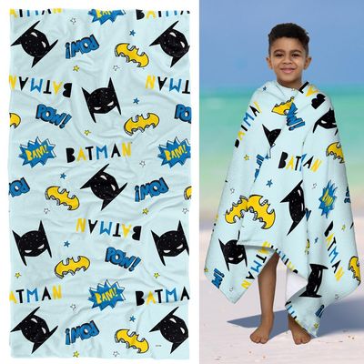 LOGOVISION Batman, 30"x60" Sketch Icons Kids Beach Towel