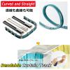 V3VOGUE Curtain Track U-Type L-Type Aluminium Curtain Rail - Bendable Curtain Rail Ceiling Or Wall Mount, Curved Track Slide Rail with Quiet Rollers, for Bay Window Shower Room Divider view 3