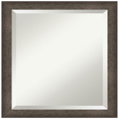 Amanti Art Bronze Bathroom Mirror for Over Sink, 23x19 Dappled Light Bronze Narrow Rectangle Vanity Mirror, Small Modern Wood Frame, Hangs Horizonally and Vertically, Bathroom Wall Decor, Beveled Edge