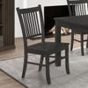 Coaster Home Furnishings - Marbrisa - Asian Hardwood - Set of 2 Wood Dining Side Chairs with Tall Slatted Backs, Scooped Seats and Mission-Style Design - Dining Room and Kitchen - Matte Black - 123072 view 2