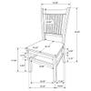 Coaster Home Furnishings - Marbrisa - Asian Hardwood - Set of 2 Wood Dining Side Chairs with Tall Slatted Backs, Scooped Seats and Mission-Style Design - Dining Room and Kitchen - Matte Black - 123072 view 3