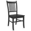 Coaster Home Furnishings - Marbrisa - Asian Hardwood - Set of 2 Wood Dining Side Chairs with Tall Slatted Backs, Scooped Seats and Mission-Style Design - Dining Room and Kitchen - Matte Black - 123072 view 4