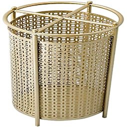 Scpantkend Umbrella Rack Decorative Umbrella Stand for Entryway, Umbrella Rack Umbrella Stand, Metal Round Free Standing Umbrella Rack Holder, for Home Office Hotel Decor, Gold
