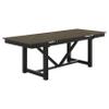 Coaster Home Furnishings - Malia - Wood - Extension Dining Table with Trestle Base and Pop-Up Leaf - Home Kitchen - 87-Inch - Oak - 122341 view 1