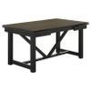 Coaster Home Furnishings - Malia - Wood - Extension Dining Table with Trestle Base and Pop-Up Leaf - Home Kitchen - 87-Inch - Oak - 122341 view 4