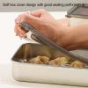 Bacon Container for Refrigerator Stainless Steel Airtight Deli Meat Storage Containers for Fridge Dishwasher Safe Long Kitchen Food Storage Containers with Lids XL view 4