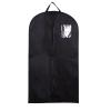 Carrying black polyester clothes with both hands, dustproof bags, multiple transparent pockets, clothing storage bags, and side wall suit overshoes view 2