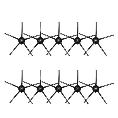6/10 PCS Black 5 Arms Side Brush Compatible with Xiaomi MI Robot Compatible with Robo Rock S50 S51 S55 S5 MAX S6 Xiaowa E35 E2 Vacuum Cleaner Parts (Color : 10 pcs)
