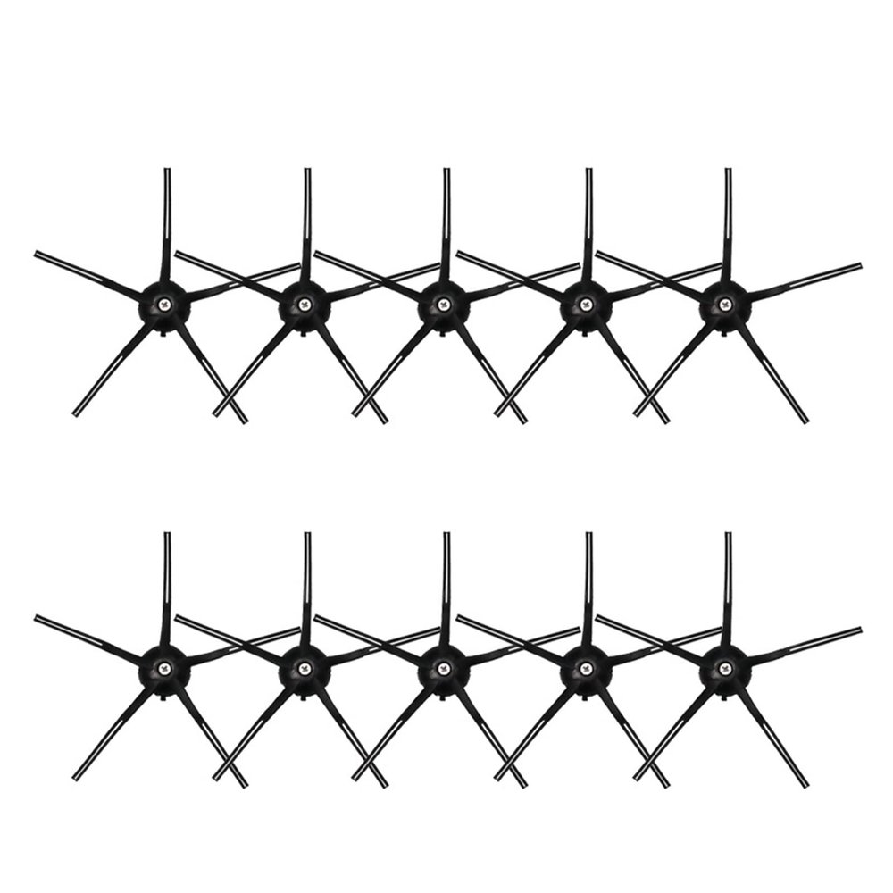 6/10 PCS Black 5 Arms Side Brush Compatible with Xiaomi MI Robot Compatible with Robo Rock S50 S51 S55 S5 MAX S6 Xiaowa E35 E2 Vacuum Cleaner Parts (Color : 10 pcs)