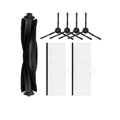 YAXRO Replacement Compatible for HONITURE Q6 Pro Robot Vacuum Cleaner Spare Parts Accessories, Main Brush Side Brush Hepa Filter Mop Rag Dust Bag(Main Brush 2pcs)