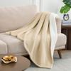Casual Living Sherpa Throw Blanket Plush Fuzzy Cozy Fleece Throw for Couch Bed or Sofa Living Room and Bedroom Decor Washable Reversible Premium Warm Super Soft Blanket, 50-inch x 60-inch, Beige view 2