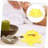 IMIKEYA Crystal Glass Lotus Candle Holder Decorative Votive Holder for Home Elegant Buddha Supply view 2
