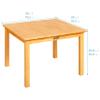 ECR4Kids 30in x 30in Square Hardwood Table with 20in Legs and Two 10in Chairs, Kids Furniture, Honey view 2