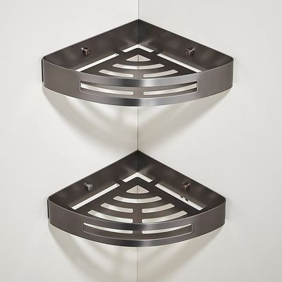BAHELS Corner Shower Caddy Corner Shower Caddy, Shower Shelf for Inside Shower Rack, Stainless Steel Wall Mounted Bathroom Storage Shower Organizer (Color : 2, Size : 2 layer)