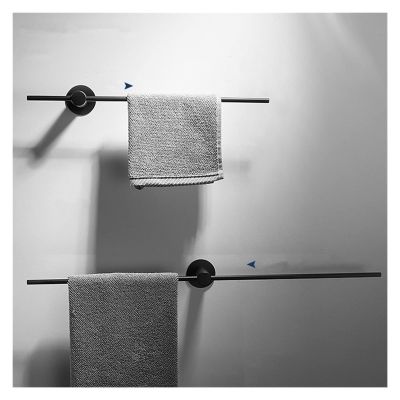 OLOONG Hardware Fittings 50m Black Gold Bathroom Towel Hanger Bars Robe Holder Bathroom Accessories Set Rack Bathroom Hardware (Color : Black-50cm)