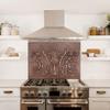 Kitchen Backsplash, Scottish Thistle Copper Backsplash, Custom Copper Backsplash Panel, Handmade Copper Backsplash Tile, Indoor Outdoor Wall Decor (Copper) view 4