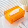 PEKJI Pretty Desktop Tissue Box Cover Acrylic Minimalist Napkin Holder Pumping case Dispenser Rectangular Transparent Tissue Box Practical view 4