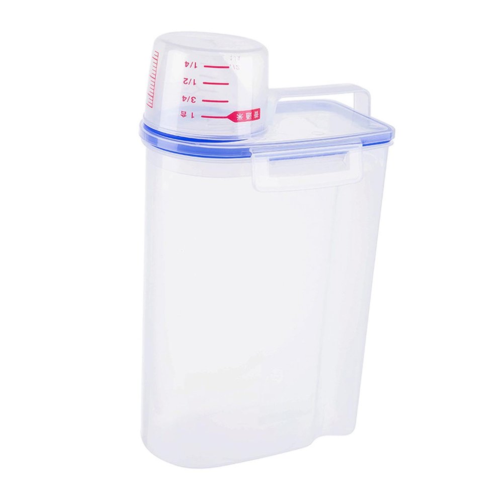 JISADER Laundry Powder Storage Container Organizer, 2L Portable Multipurpose Laundry Soap Dispenser for Home, Bathroom, Dorm