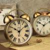 GRFIT Alarm Clock 1pc Retro Round Desktop Clock Small Alarm Clock for Home Living Room Bedroom Office (Battery Not Included) Clocks for Bedside view 4