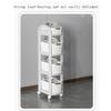 Plastic Chest of Drawers, Drawer Organizer, Structure with Sliding Wheels, Drawers with Modern Design, Storage. view 4
